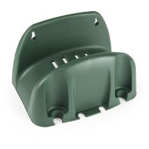 Soporte para manguera de jardín de plástico verde – Resistente a la intemperie – Instalación sencilla – Ideal para uso doméstico y profesional