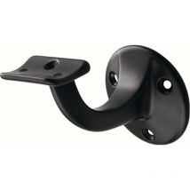 Hermeta - Soporte pasamanos 3505 Alu.ku.- Revestido negro d. Placa de pared 56mm