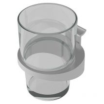 Soporte redondo 1 vaso a84 h100 plata mate , 0UNIDADES - Zobal