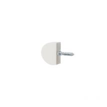 Caja 100 soporte estante vitrina plast. Blanco 14mm