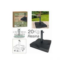 Fornord - soporte sombrilla resina negro 20 kg