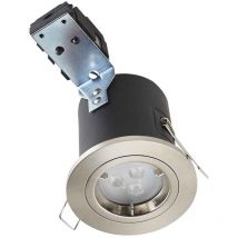 Soporte Spot Recessed Faux Plafond GU10 AC220-240V Chrome Mat Rond IP20 - perforación 68mm