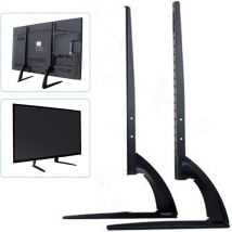 Gojoy - Soporte universal para televisores planos curvados, patas de pie, altura ajustable, soporte en pulgadas para televisor, soporte universal