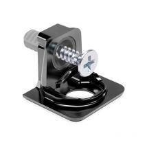 Peka - soporte zamak pk2 lateral con taco y tornillo premontado espesor 18-19 acabado níquel oscuro