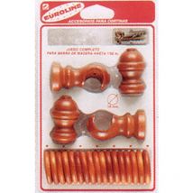 Epid - Juego de accesorios barra de cortina 19 mm