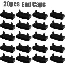 Zmleve - Soportes para base de láminas, 54 mm x 9 mm, negros, soporte lateral interior, plástico, accesorios de cama, 20 piezas