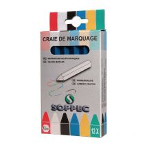 Soppec - Gesso per segnare blu senza carta 12 pz / scatola