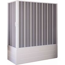 Dorini - Sopravasca Angolare 70x170x150 cm 2 Ante a Soffietto in pvc Apertura Laterale H150 cm Bianco