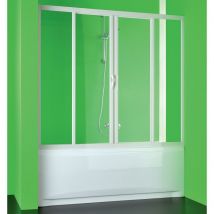 Dorini - Sopravasca Lineare 160x150 cm 2 Ante Scorrevoli in pvc H150 cm Bianco