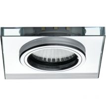 Support de spot encastrable perçage 65-70mm carré Argent