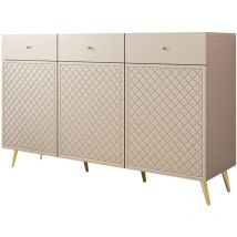 Bestmobilier - Sorolla - buffet bas - 150 cm - beige