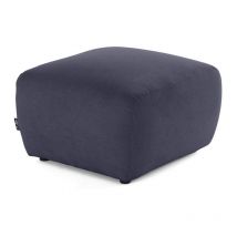 Sorrente - pouf - en tissu texturé - bleu marine