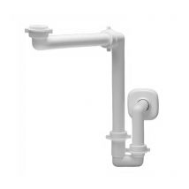 Vidage évier 1 cuve tubulure gain de place hauteur et longueur réglable