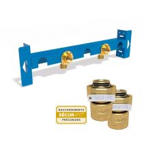 Anquier - smart u Sortie de cloison robinetterie entraxe 75 ou 150mm SE15040 + 2 raccords per à glissement Ø16