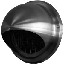 Unelvent - prise air neuf - en inox - ronde - diamètre 100 870254