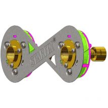 Anquier - Sortie de cloison starfix 150 per à glissement ø 16 - F1/2 (15/21) droit