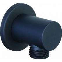 Sortie d'eau modèle rond noir mat Tecom PAT12NR Noir mat