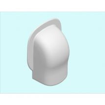 Sortie murale - pour goulotte de climatisation - 90 x 60 mm - blanc Iboco 06824