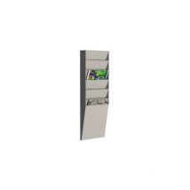 Paperflow - Prospekthalter 23,6 x 71,2 x 8,3 cm (b x h x t) din A4 Polystyrol grau 6 Fächer