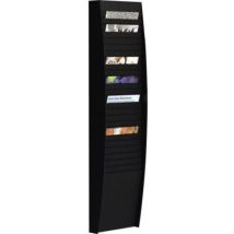 Prospekthalter 27,3 X 112 X 12,9 Cm (b X H X T) Din A4 Polystyrol Schwarz 25 Fächer