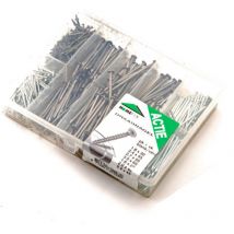 Wovar – 7-teiliges Nagelsortiment – Flachkopfnägel – 1,6x25mm, 1,8x30mm, 2,0x40mm, 2,4x45mm, 2,7x55mm, 3,0x65mm