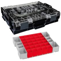 Sortimo Systemkoffer L-Boxx 102 schwarz mit transparentem Deckel + Insetboxen A3