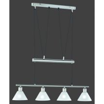 Iperbriko - Sospensione 4 Luci Saliscendi Stamina Nichel L80 cm Trio Lighting
