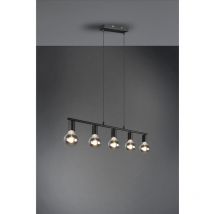 Iperbriko - Sospensione 5xE27 Vannes Nero L82 cm Trio Lighting