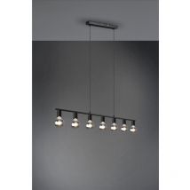 Iperbriko - Sospensione 7xE27 Vannes Nero L110 cm Trio Lighting