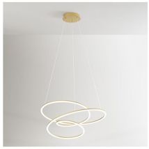 Perenz - Lampadario a Sospensione Contemporaneo Spira Alluminio Oro Led Integrato 96W