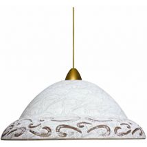 Sospensione D30 1xE27 Montatura Oro Vetro Screpolato Bianco Sfumato Ambra E-energy Asia