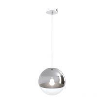 Sospensione Contemporanea Target Metallo Cromo Vetro Cromo E Trasp 1 Luce E14