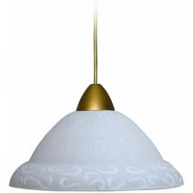 Sospensione D30 1xE27 Montatura Oro Vetro Screpolato Bianco E-Energy Asia