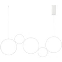 Sospensione fredy in alluminio bianco e silicone 60W con funzione cct'