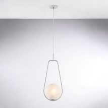 Afrodite – Aufhängung aus verchromtem Eisen, 1 Licht mit Kugel, Durchmesser 20 159 – Ø24 – BL286-S1-CR