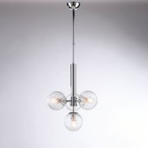 Armonia – Aufhängung Aus Poliertem Chromeisen, 4 Lichter, 110 – Ø32 – Bl285-4-cr - Bonetti Illumina