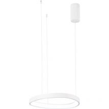 Sospensione led klapton in alluminio bianco con funzione cct 45 cm. - Bianco