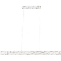 Sospensione lineare led navel in metallo effetto marmo con cct 120 cm. - Marmo
