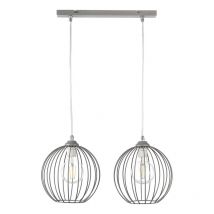 lampadario onli "melone" grigio 2 luci, e27