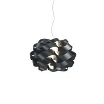 Sospensione Moderna 1 Luce Cloud D40 In Polilux Nero Made In Italy