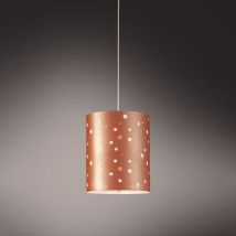 Sospensione Moderna a 1 Luce Pois Xl In Polilux Bicolor Rame Made In Italy