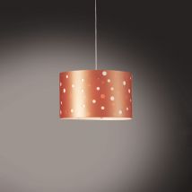 Sospensione Moderna a 1 Luce Pois Xxl In Polilux Bicolor Rame Made In Italy