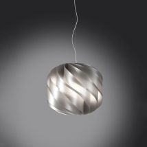 Sospensione Moderna Globe 1 Luce In Polilux Silver D15 Made In Italy