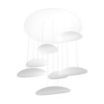 Sospensione Moderna Planet Metallo Bianco 7 Luci Gx53