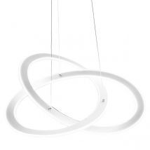 Gea Luce - Sospensione Moderna Yara Alluminio e Silicone Bianco Led 1 Luce 50W 3K