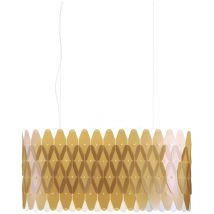 Sospensione Ovale Amanda 6 Luci In Polilux Oro D90 Made In Italy