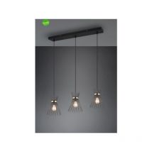 Lampada Sospesa Rod Trio Lighting 3xE27 Nero/Oro