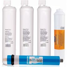 Sostituzione di filtri con membrana per osmosi inversa tipo cs con post-filtro con Filettatura m 1/4' a membrana