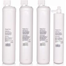 Kit di 4 filtri di ricambio per osmosi inversa, marca Green Filter, tipo cs, con post-filtro cs