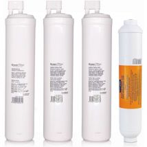 Kit di 4 filtri di ricambio per osmosi inversa, marca Green Filter, tipo cs, con post-filtro con Filettatura m 1/4'